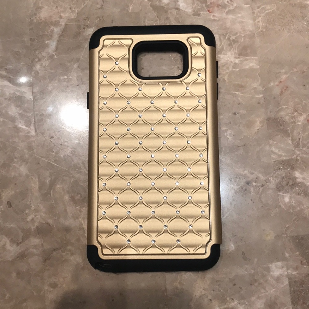 Black and gold Samsung Galaxy Note 5 phone case